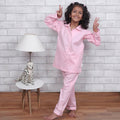 Cotton Candy Solid Pink Night Suit