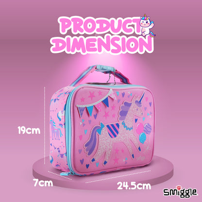 Smiggle Glide Teeny Tiny Square Lunchbox Pink, 3Y+