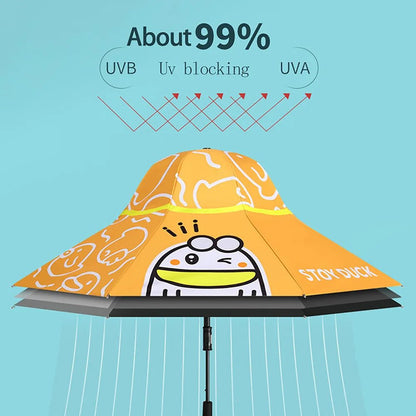 Little Surprise Box 3 Ducklings theme, Unique Spanish Patio Style Kids Umbrella, 3-6years,Orange