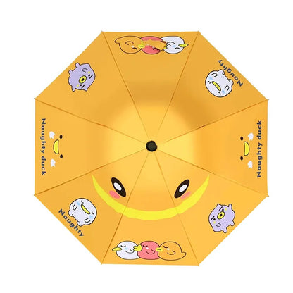 Little Surprise Box 3 Ducklings theme, Unique Spanish Patio Style Kids Umbrella, 3-6years,Orange