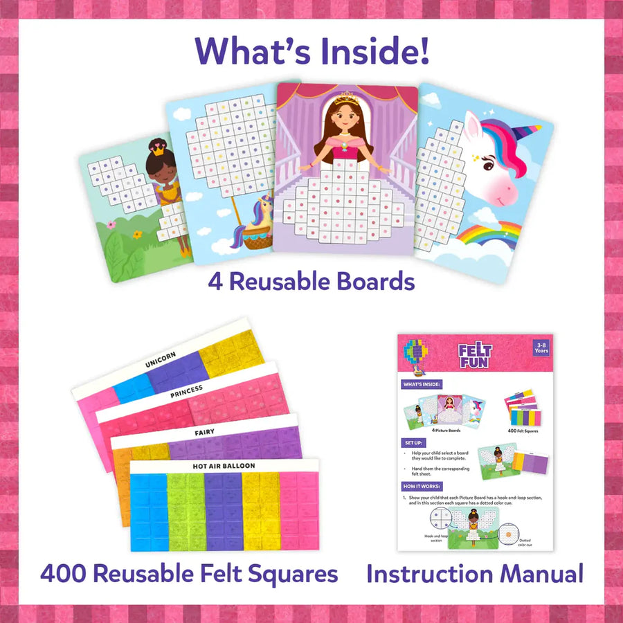 Felt Fun - Unicorns & Princesses | 3 Years | Sticker Craft Kit