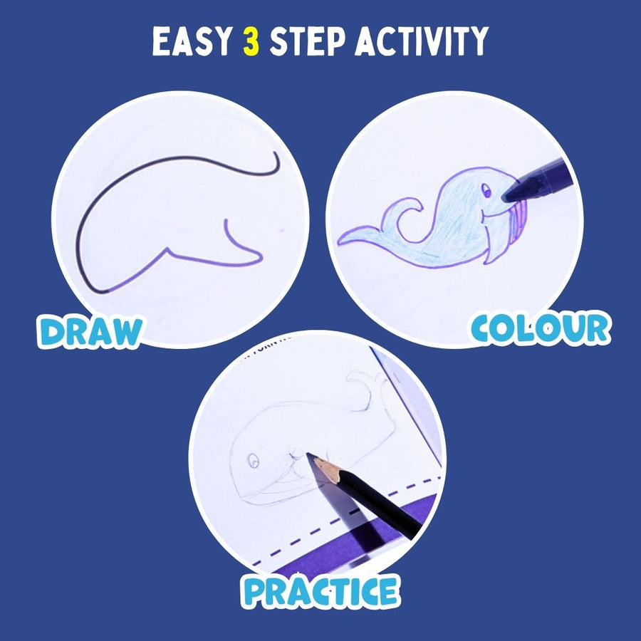 PEPPLAY STEP BY STEP DRAWING BOOK - MYSTICAL MARINE LIFE