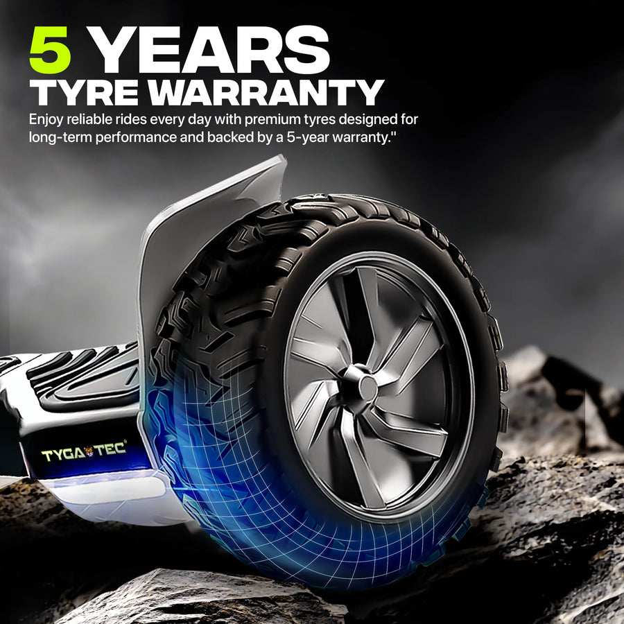 TYGATEC T6 Off-Road SUV Hoverboard (Red and Blue Fire Color)