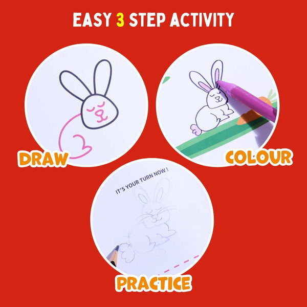 PEPPLAY STEP BY STEP DRAWING BOOK - CUTE FARM ANIMAL