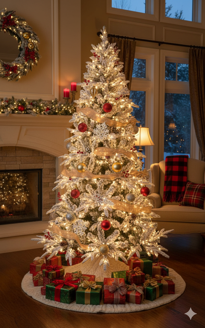 SWEN 8 feet PALOMA christmas tree with frosting and cherries