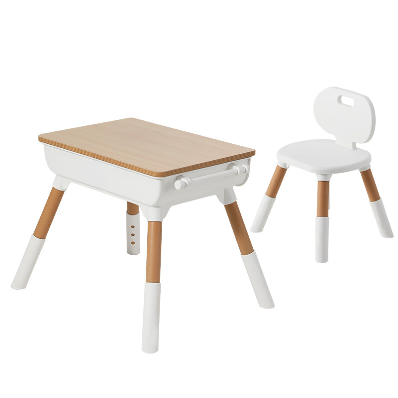 OPlus Multipurpose Study table with wooden top and 2 pen holders and 1 Chair