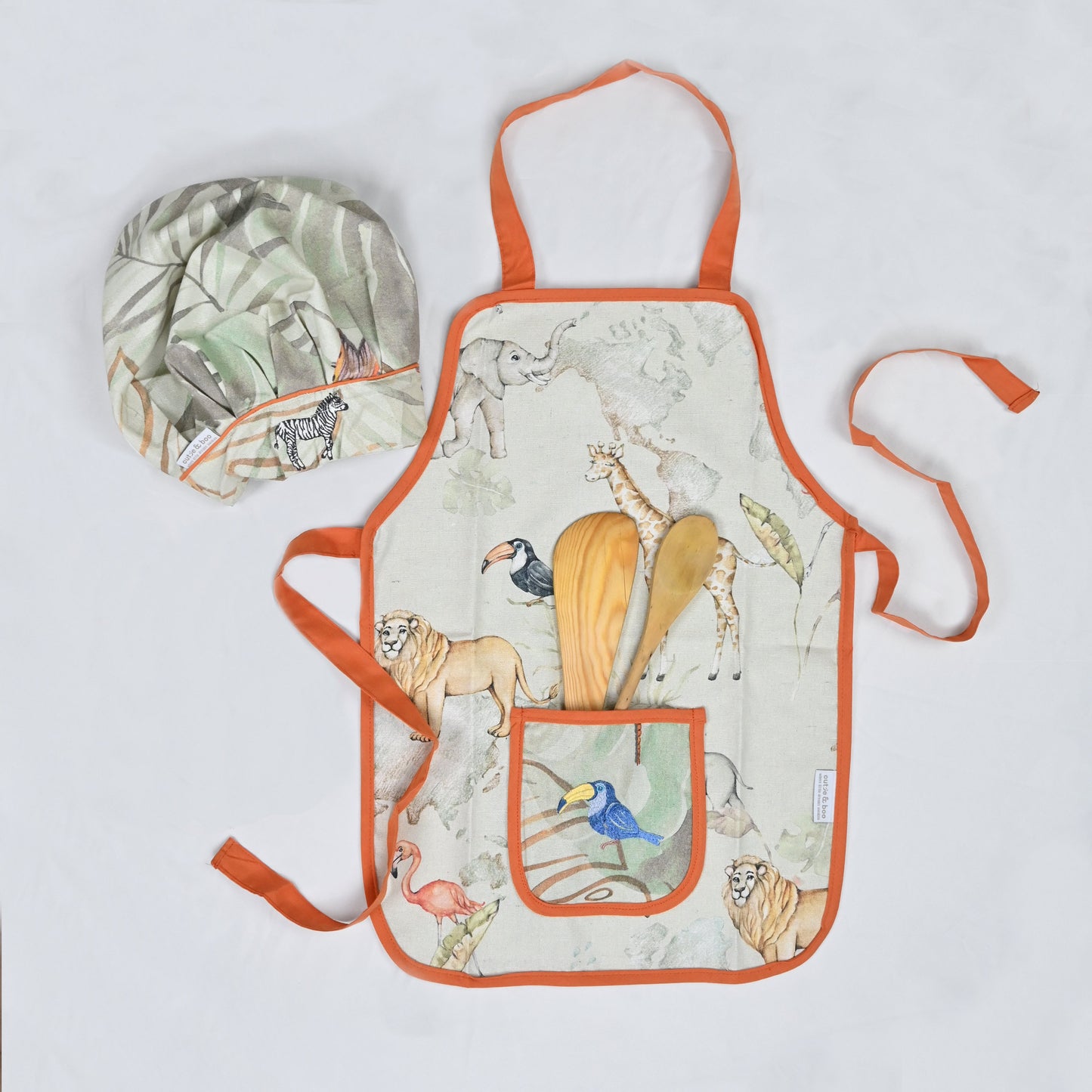 Baby It’S A Wild World Apron - Little Chef Duo Set