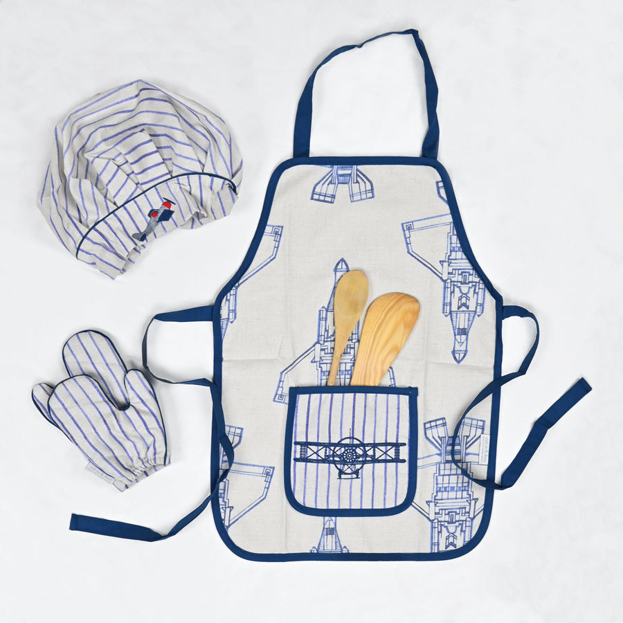 Fly Away With Me Apron - Little Chef Trio Set