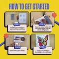 Painting Starter Pack: DIY Mini Painting Kit, DIY Light Bottle Painting Kit &DIY Tote Bag Painting Kit