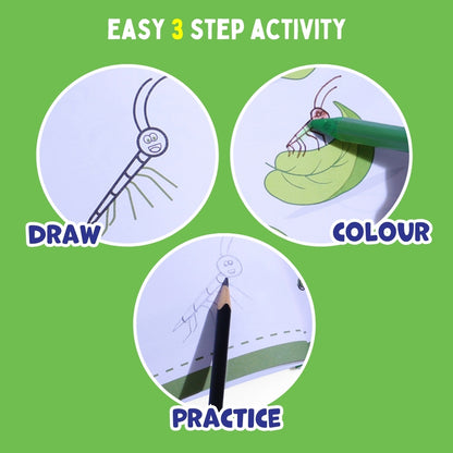 PEPPLAY STEP BY STEP DRAWING BOOK - INCREDIBLE INSECTS