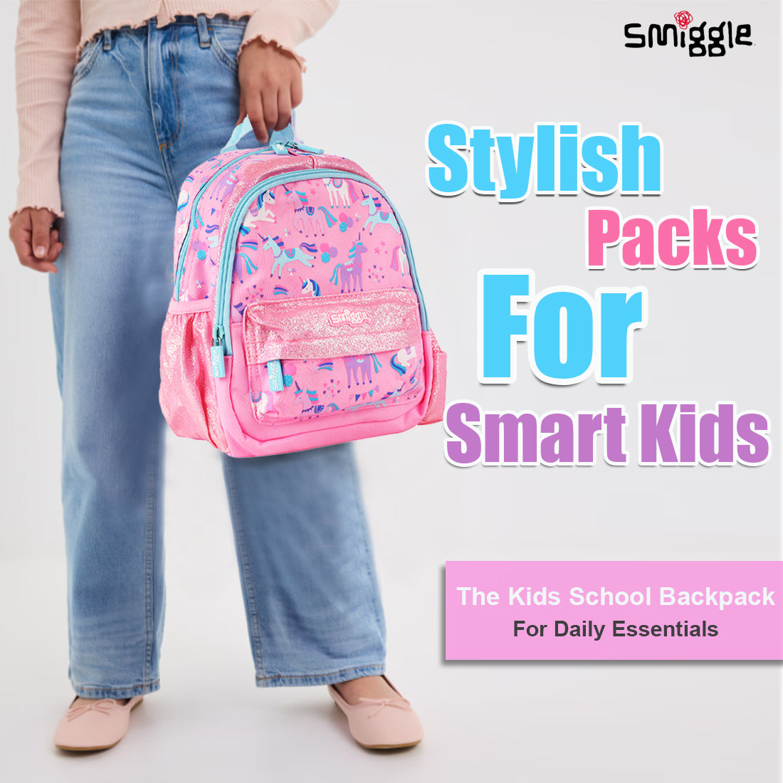 Smiggle Glide Teeny Tiny Backpack Pink, 3Y+