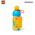LEGO Transparent Kids Drinking Water Bottle 500ml with Twist Cap Lid & Carry Loop | BPA Free School Bottle for Boys & Girls