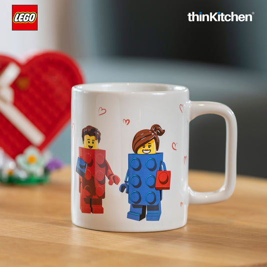 LEGO Love Ceramic Coffee & Tea Mug 300ml for Kids & Adults | Durable Novelty Coffee Gift Mug