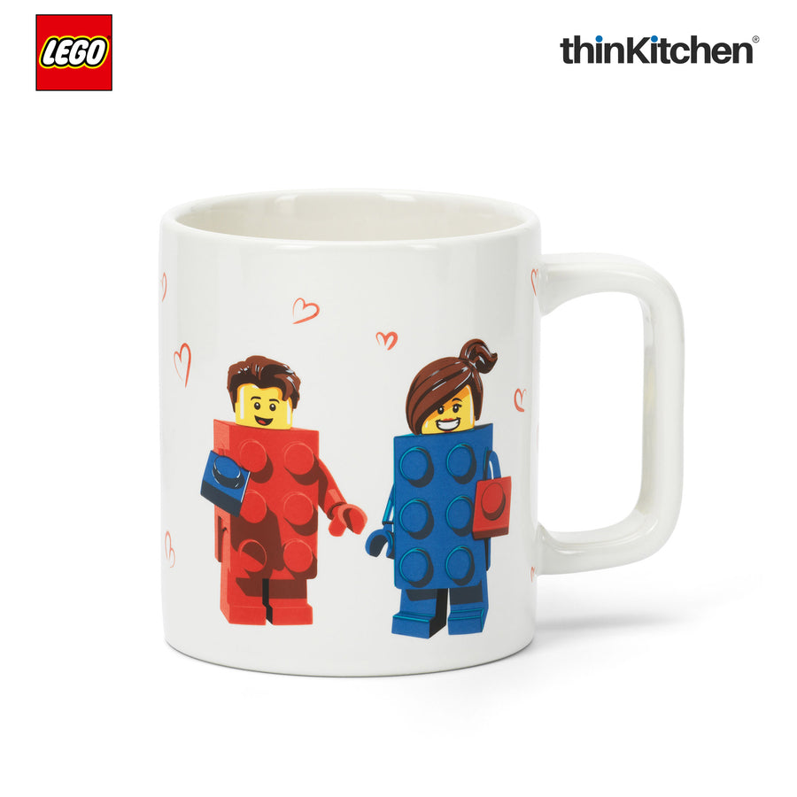 LEGO Love Ceramic Coffee & Tea Mug 300ml for Kids & Adults | Durable Novelty Coffee Gift Mug