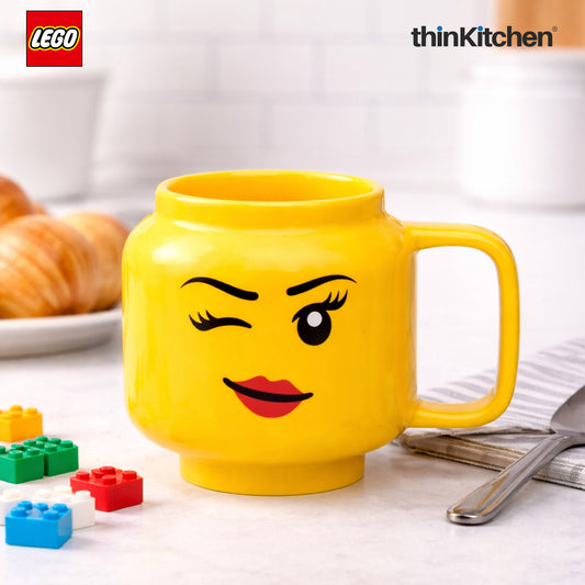LEGO Iconic Winking Ceramic Mug for Tea, Coffee, 255ml  for Kids & Adults | Gift Mug for Office & Home Use