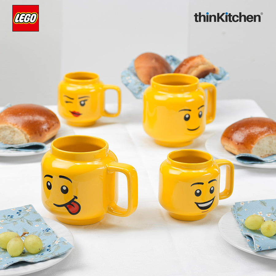 LEGO Iconic Winking Ceramic Mug for Tea, Coffee, 255ml  for Kids & Adults | Gift Mug for Office & Home Use
