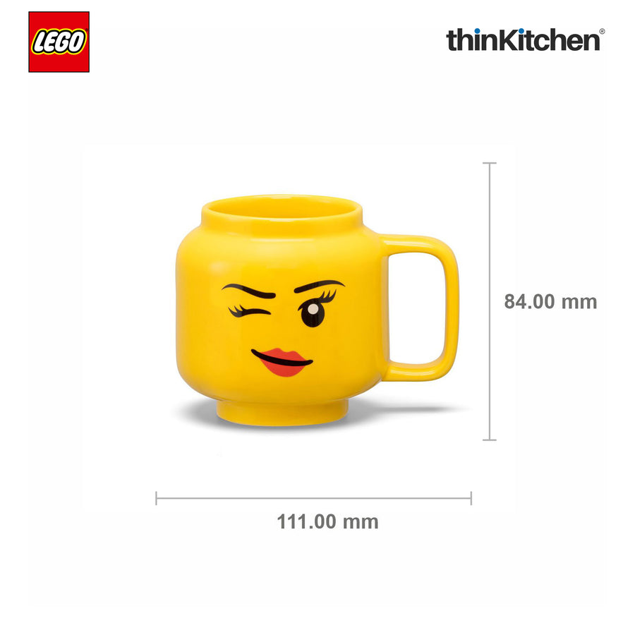 LEGO Iconic Winking Ceramic Mug for Tea, Coffee, 255ml  for Kids & Adults | Gift Mug for Office & Home Use