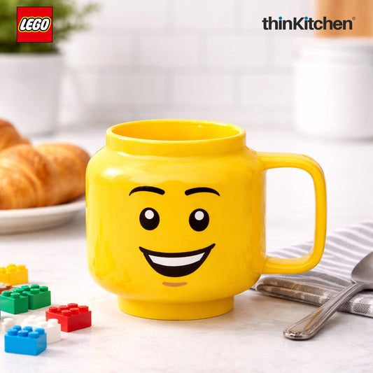LEGO Iconic Happy Boy Ceramic Mug for Tea, Coffee, 255ml  for Kids & Adults | Gift Mug for Office & Home Use
