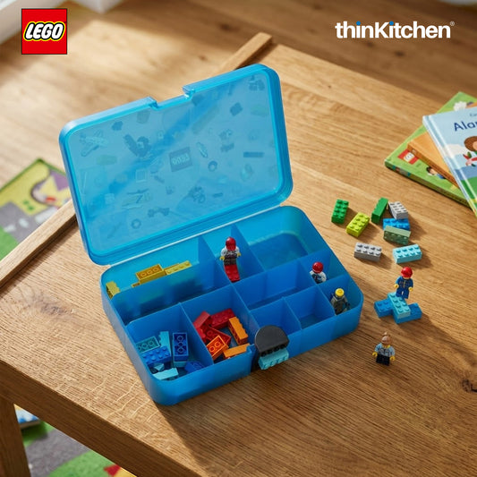 LEGO Iconic Series Sorting Box, Toy Storage, Multipurpose Organizer - Blue