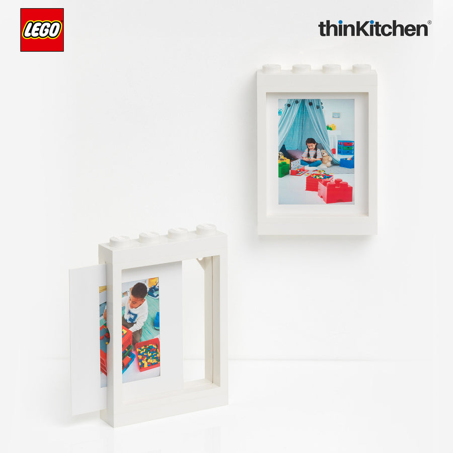 LEGO Decorative Photo Frame - 6x4 Inches, White | Picture Frame for Kids Room, Bedroom & Living Room Decor
