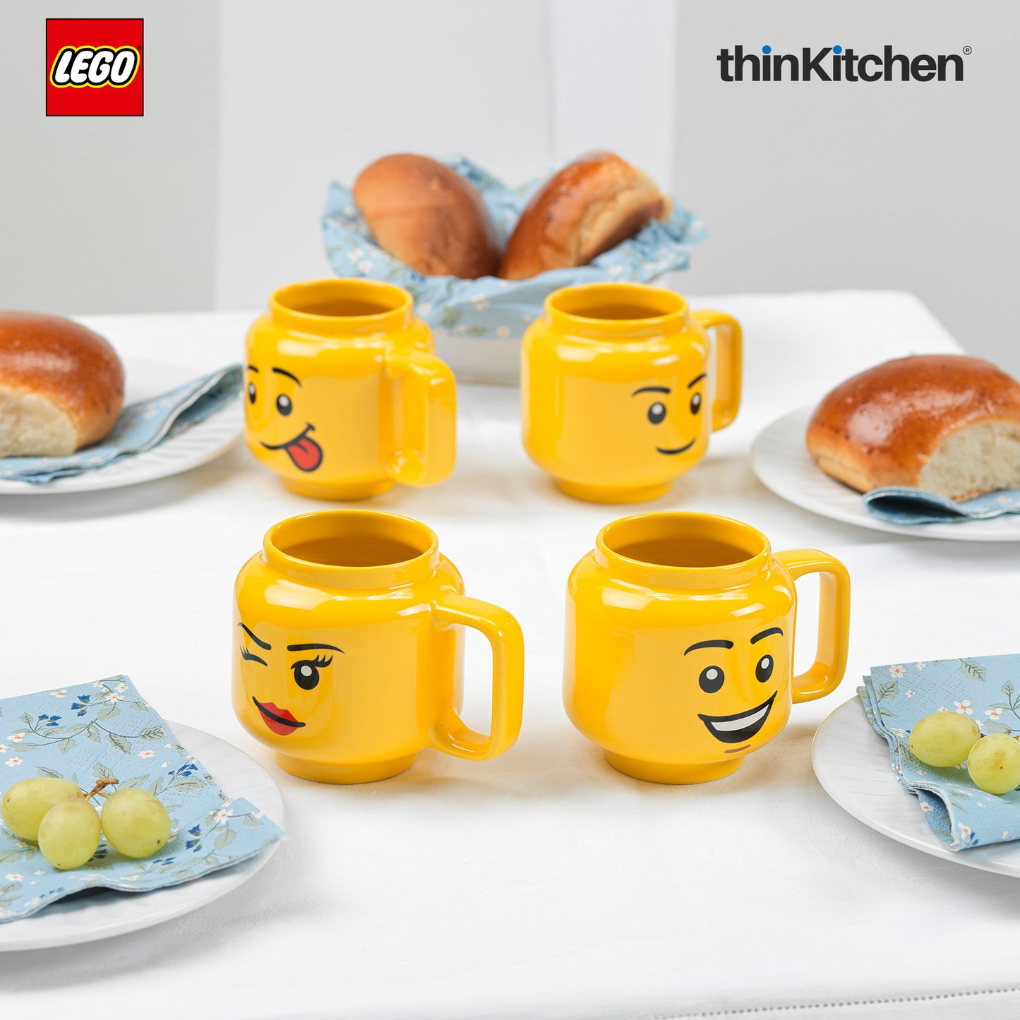 LEGO Iconic Ceramic Mug for Coffee, Tea, Large, 530ml | Gift Mug for Kids & Adults