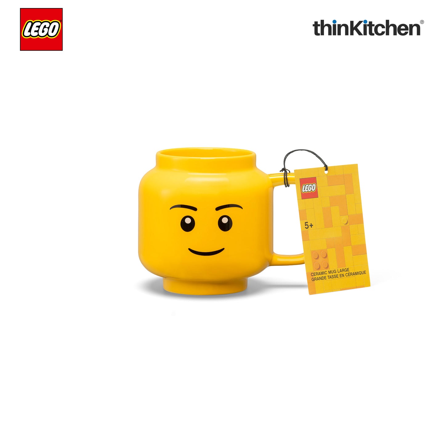 LEGO Iconic Ceramic Mug for Coffee, Tea, Large, 530ml | Gift Mug for Kids & Adults