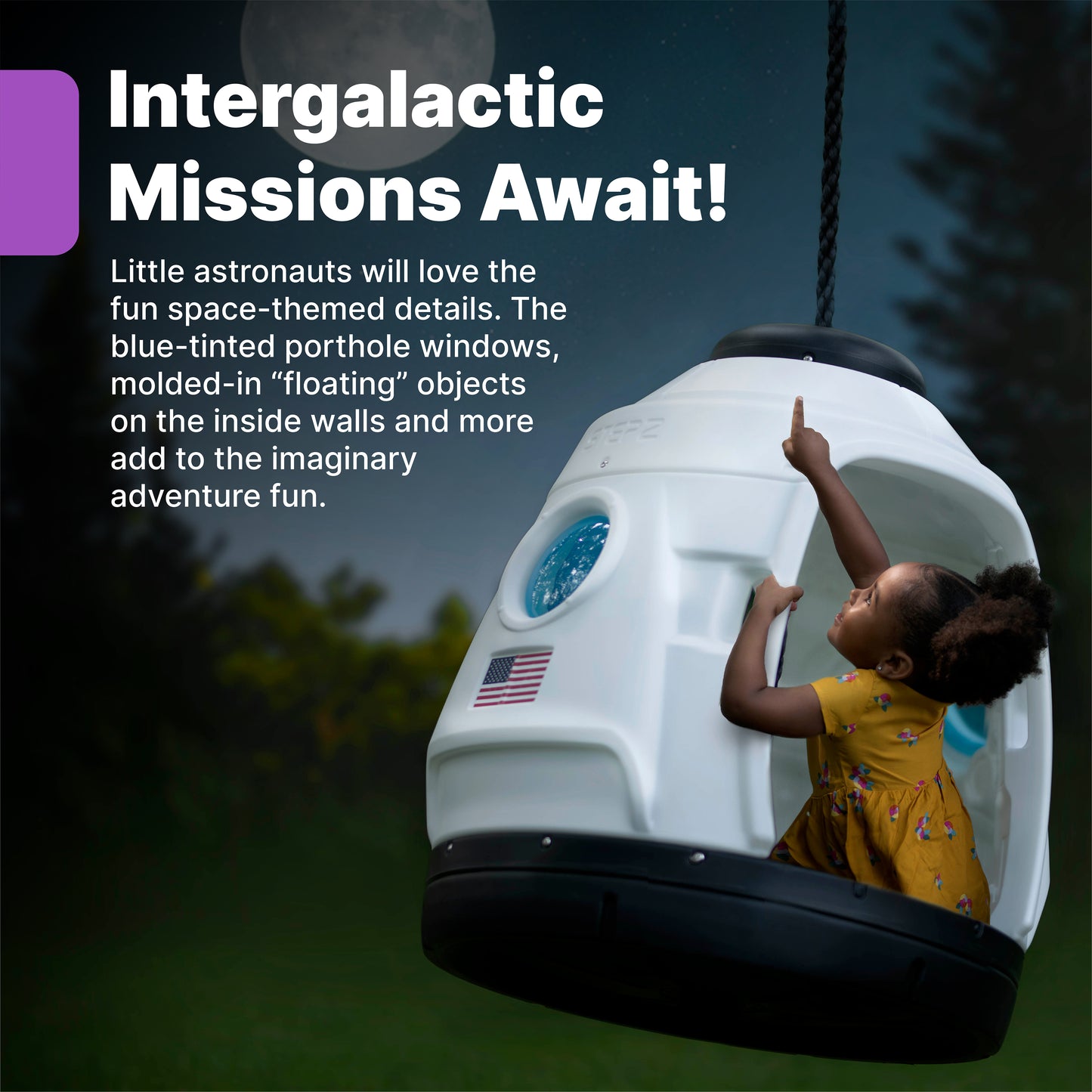 STEP2 SPACE CAPSULE SWING