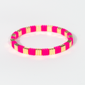 Groovy Enamel Bracelet | Pop Pink | Thin
