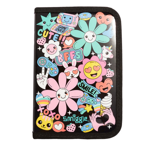Smiggle Bright Side Midi Stationery Kit for Kids 3Y+, Black