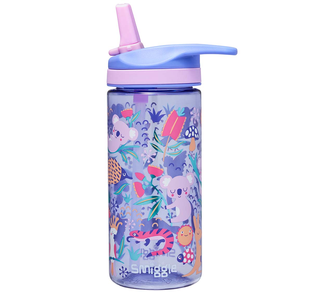 SMIGGLE Animalia Collection Bottles Plastic Lilac 4Y+