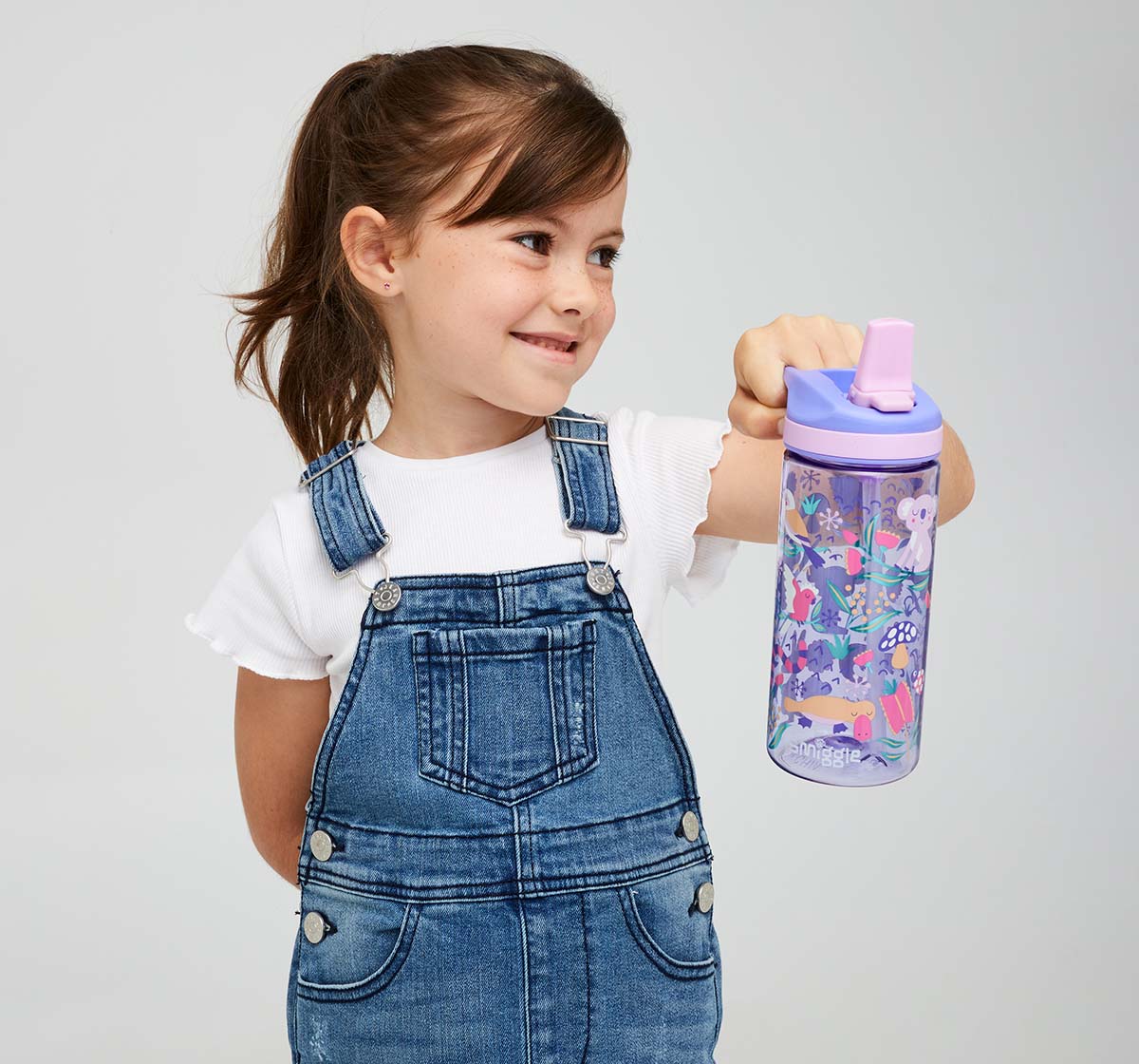 SMIGGLE Animalia Collection Bottles Plastic Lilac 4Y+