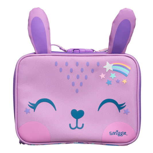 Smiggle Round About Teeny Tiny Square Lunch Box, Lilac, 3Y+