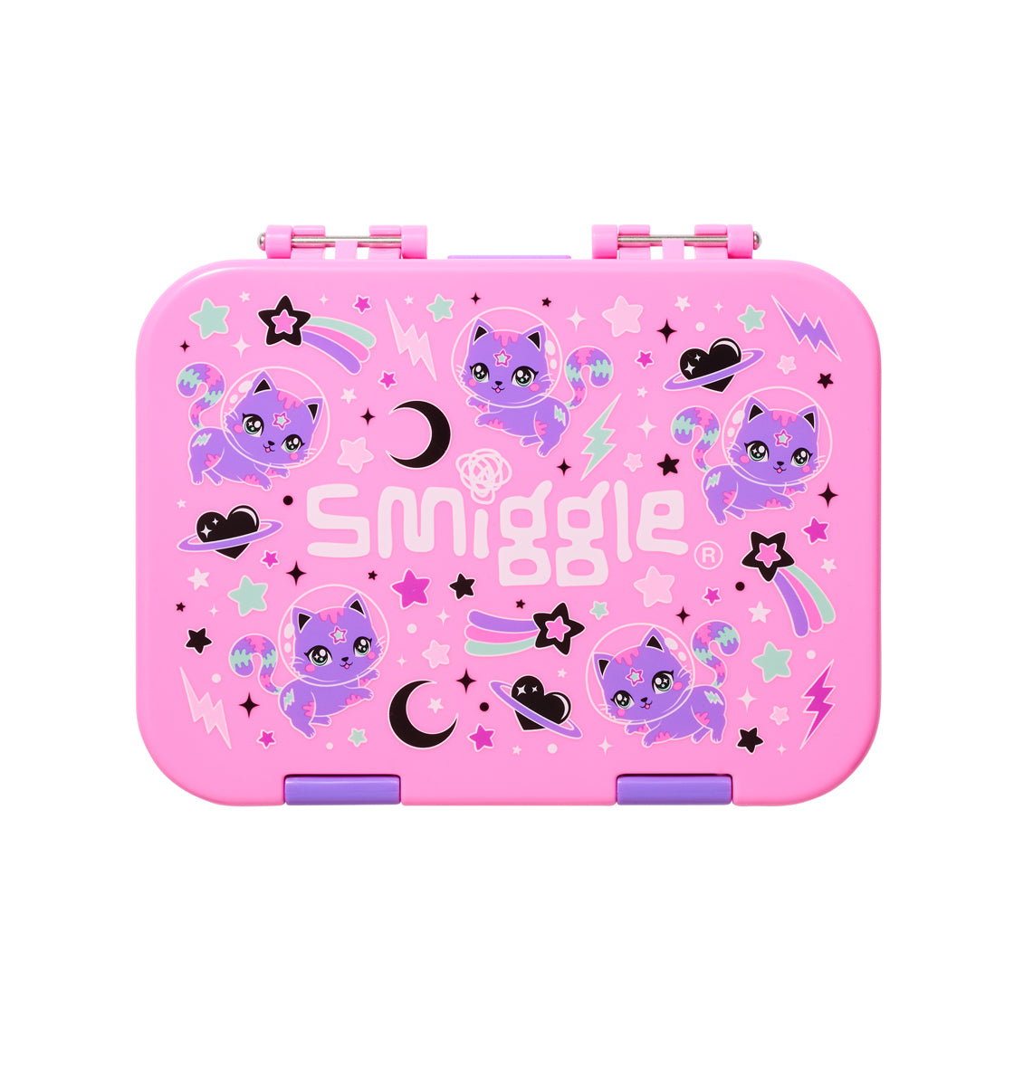 Smiggle Away Medium Happy Bento Lunchbox Pink, 3Y+