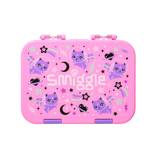 Smiggle Away Medium Happy Bento Lunchbox Pink, 3Y+