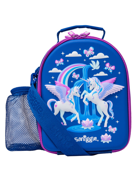 Smiggle Away Hard Top Lunch Box With Strap, Navy Blue, 3Y+