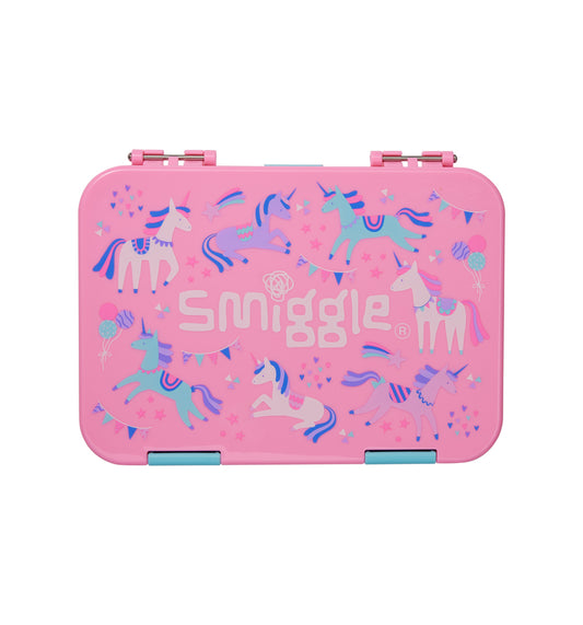 Smiggle Glide Teeny Tiny Round Snack Container Pink, 3Y+