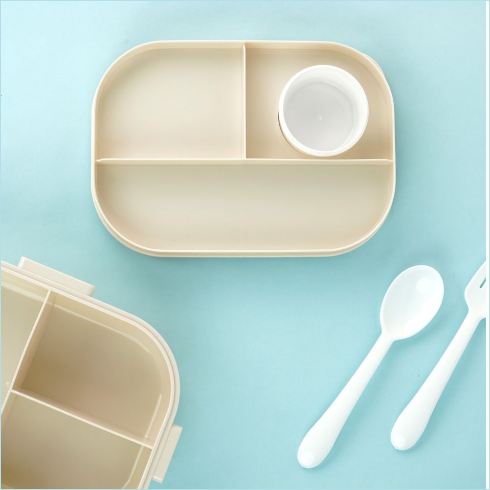 Little Surprise Box, Orange Big Eye Dino 2 decker Lunch Box for Kids