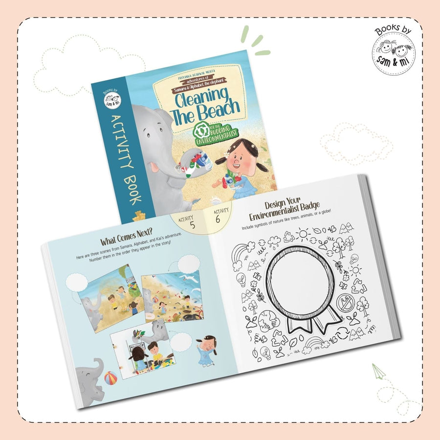 Adventures of Samara and Alphabet - Cleaning the Beach - Activity Book