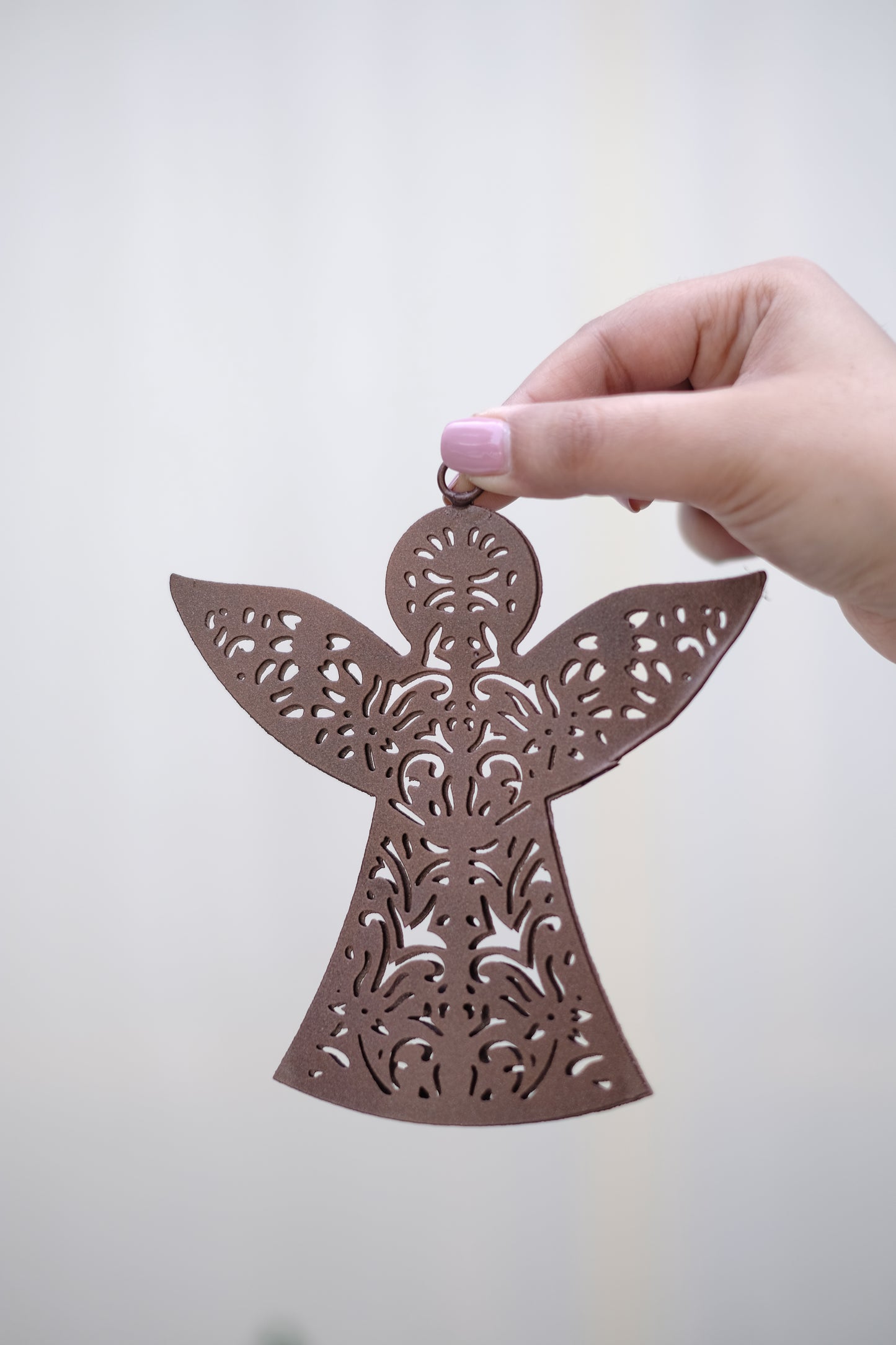 ELENA by SWEN, pack of 2 Filigree Peace Angel Christmas Tree Ornaments