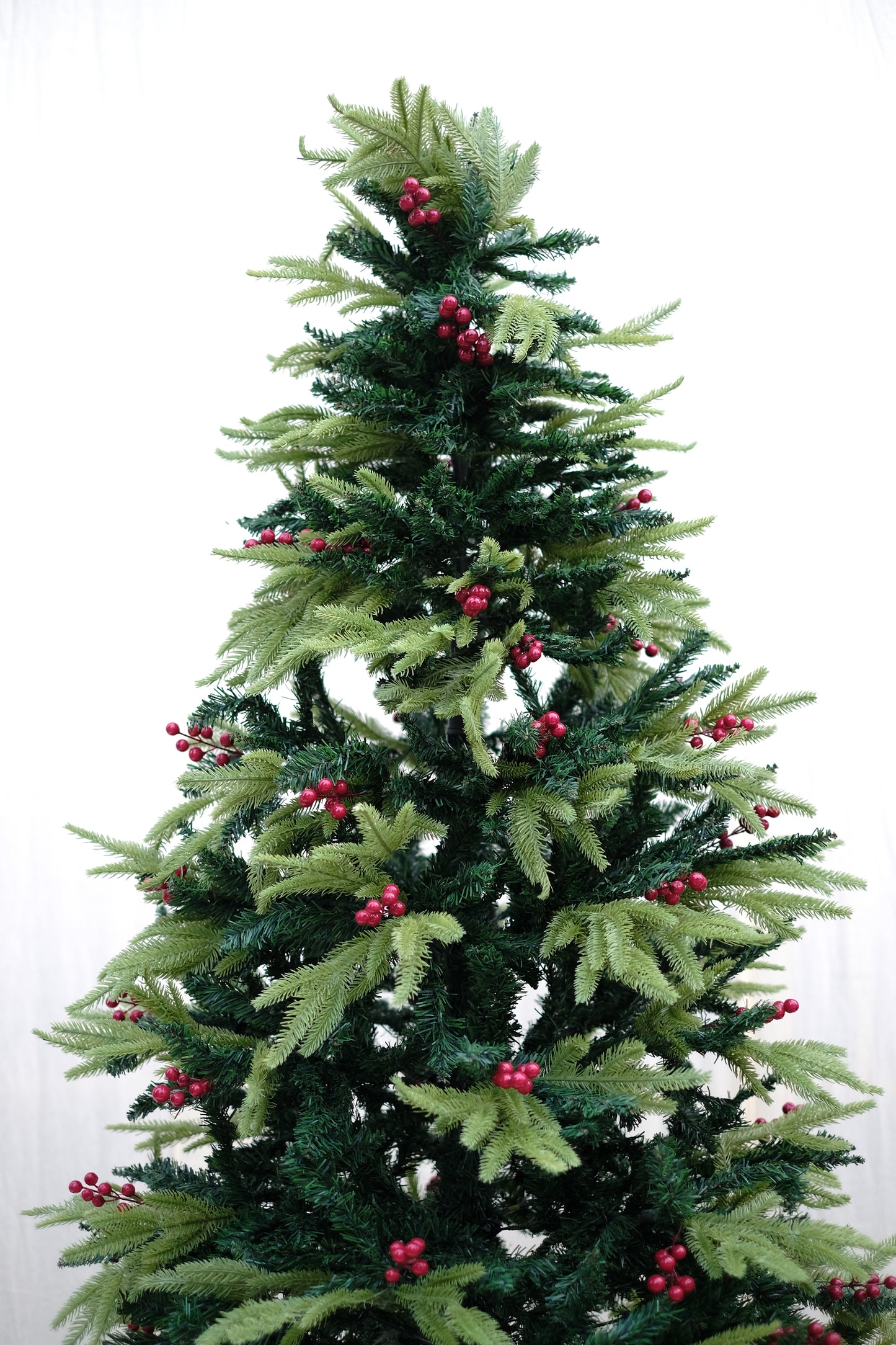 SWEN 8 feet RAZ christmas tree with cherries and dual color leaves