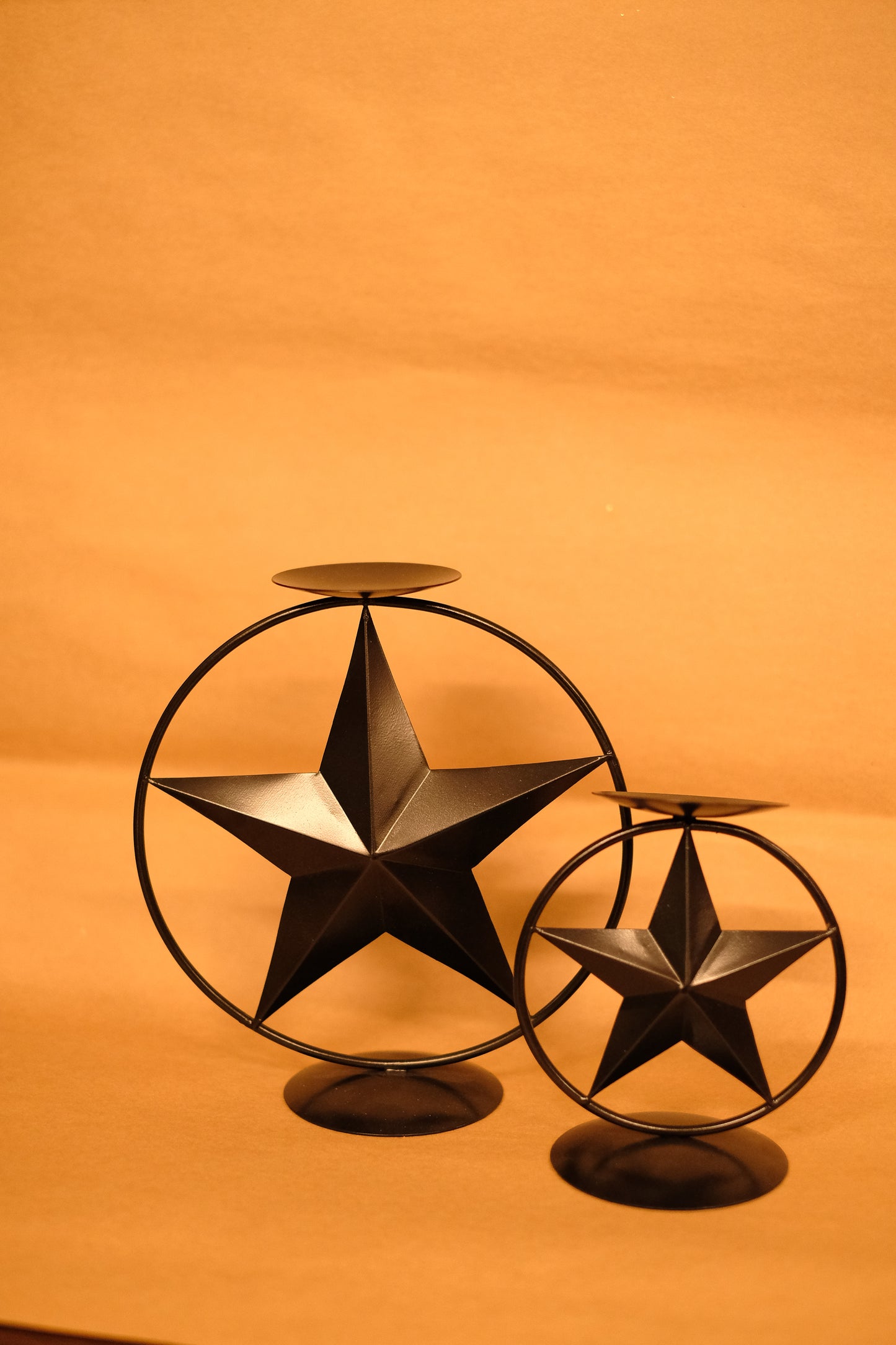 CLARA, pack of 2  Star Ring Tealight Holders by SWEN