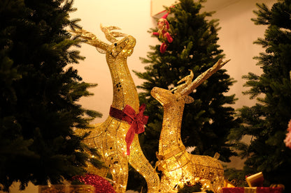 Rudolph, Shimmering Gold LED Reindeer Decoration by SWEN - 1.2 M