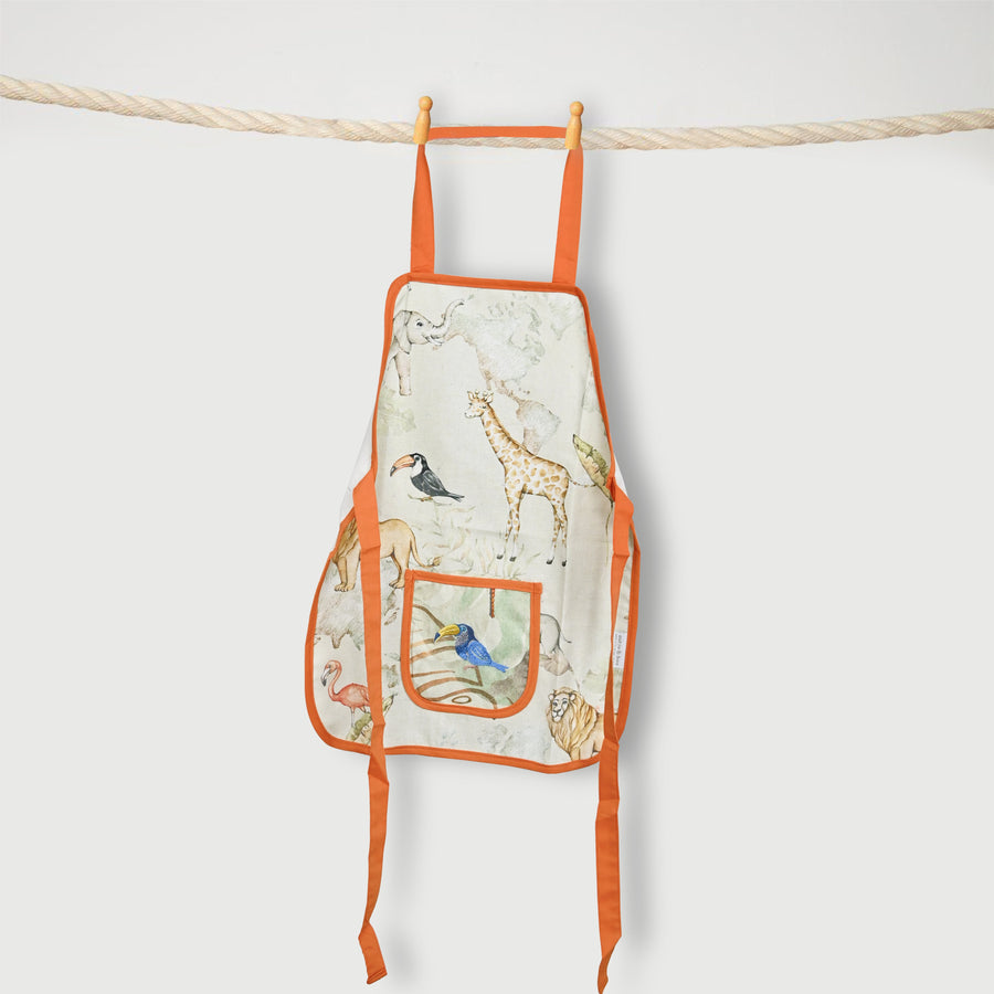Baby It’S A Wild World Apron - Little Chef Duo Set