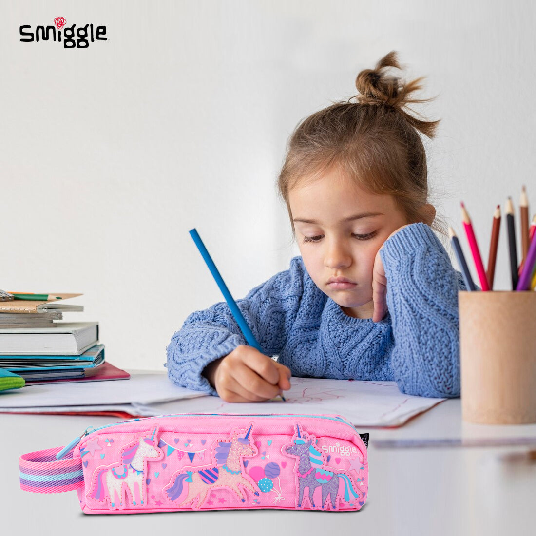 Smiggle Glide Teeny Tiny Character Pencil Case Pink, 3Y+