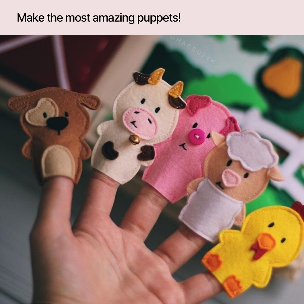 DIY Finger Puppet Box (3 people)