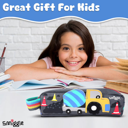 Smiggle Glide Teeny Tiny Character Pencil Case Grey, 3Y+