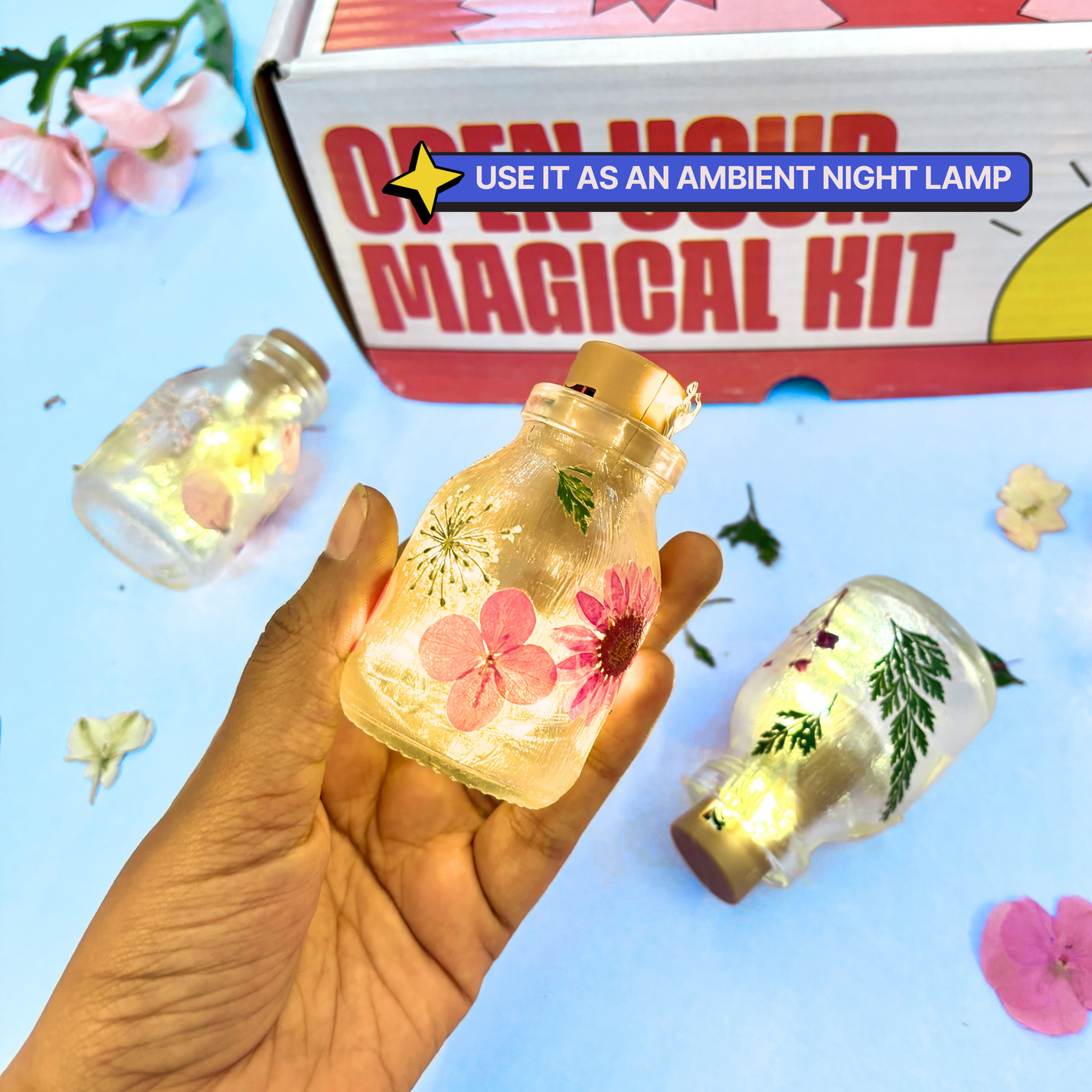 DIY Floral Glow Jar Kit