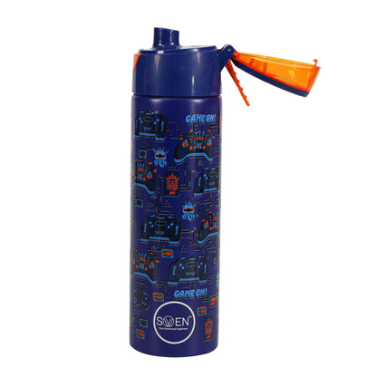 Insulated Stainless Steel Playstation Theme Mist Bottle, Blue Color | 640 Ml
