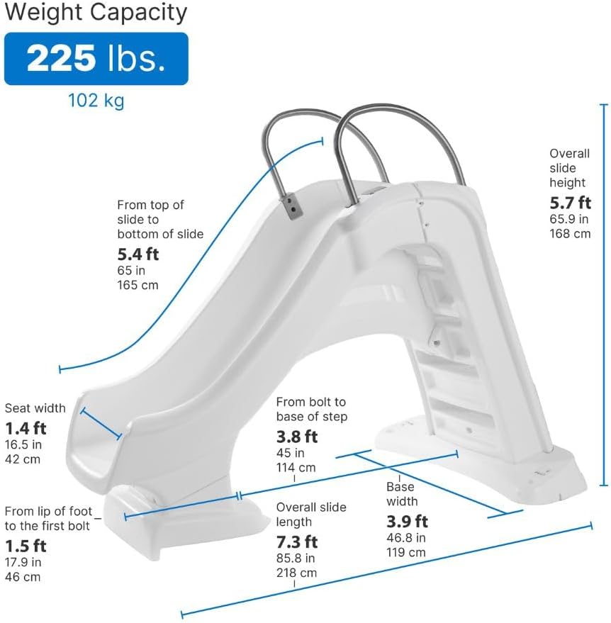 STEP2 VERO POOLSIDE SLIDE (WHITE)