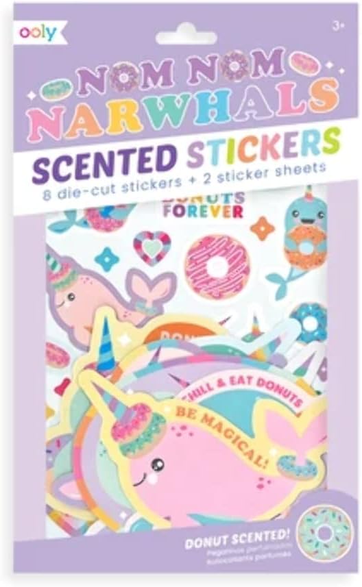 Stickiville Nom Nom Narwhals Scented Stickers